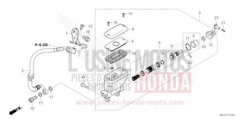 REAR BRAKE MASTER CYLINDER GL1800DAN de 2022